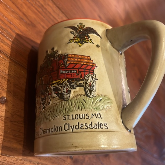 Ceramarte Budweiser Champion Clydesdales St. Louis Missouri Stein 1980 - Picture 13 of 13